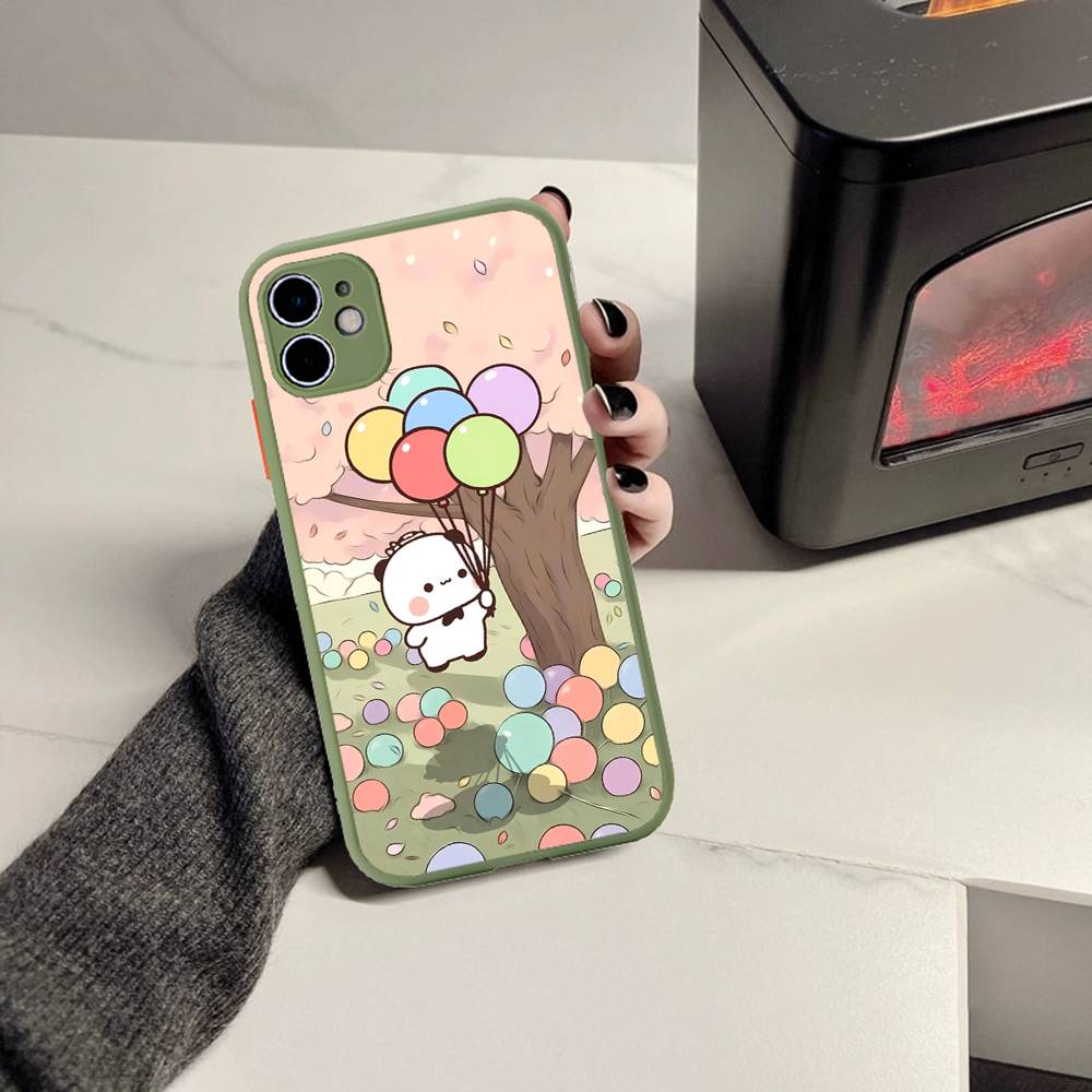 Cute Cartoon Bubu Dudu Phone Case For iPhone 16 15 14 Plus 15 13 12 11 Pro Max X XS MAX Matte Cover