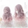Pastel Pink Wavy Lolita Wig Wigs Facial Hair