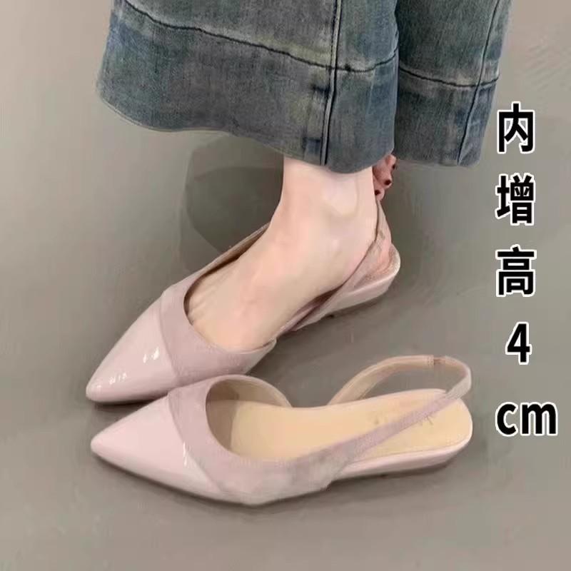Gentle Commuting, Shallow Mouth Soft Sole, Not Tired of Feet, Bag Head Sandals, Spring and Summer New Temperament Pointed Sandals
