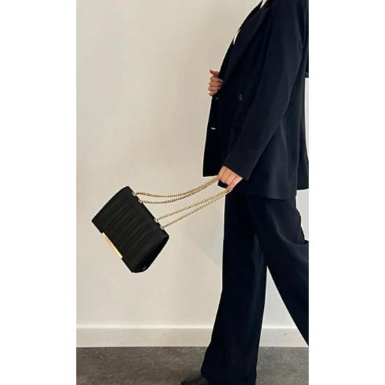 Magnetische Schulter- und Handtasche mit Kettenriemen