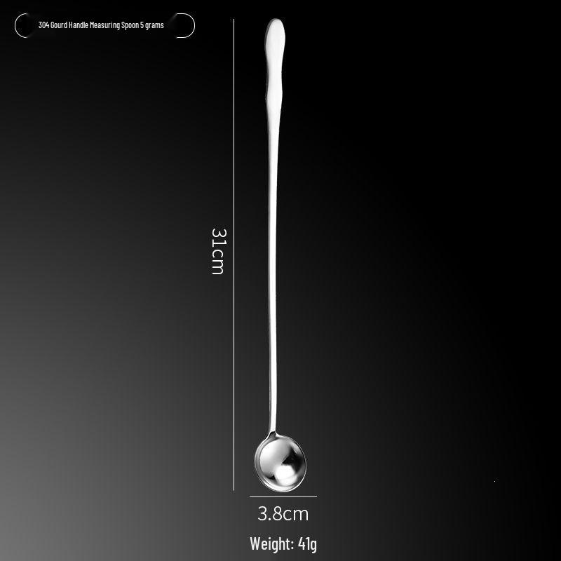 304 Stainless Steel Long Handle Stirring Spoon - Ideal for Ice, Coffee, Milk Tea, Honey, and Seasoning.