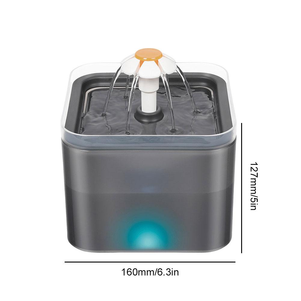 2L Automatic Drinking Bowl with LED Light Filtring Water Drinker Mute Smart Water Feeder Pet Watering Supplies