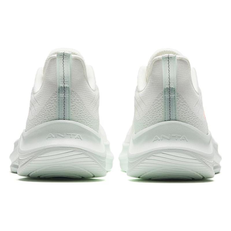 Anta Anti Slip Wear Resistant Low Top Running Shoes Women's White Green Sneakers 922335571-3