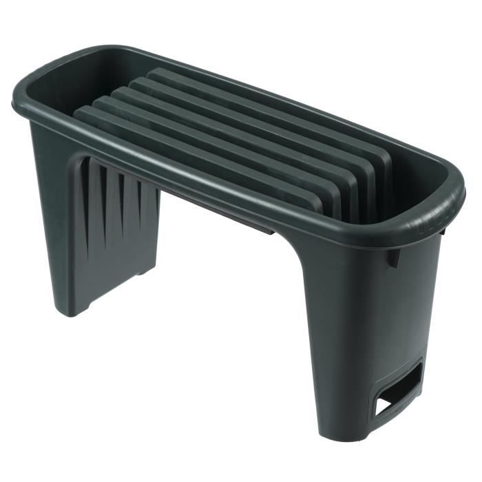 Gartenhocker 2-in-1 Nature - NATURE - Grün - HDPE - Knieschutz