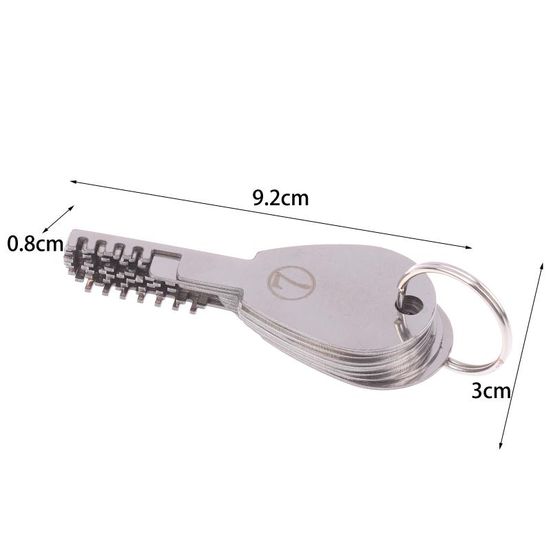 

[TL][TL]1 Set HUK Tools Stainless Steel Comb Lock 9in1 Full Set Repair Tool Stainless Steel Key Blank