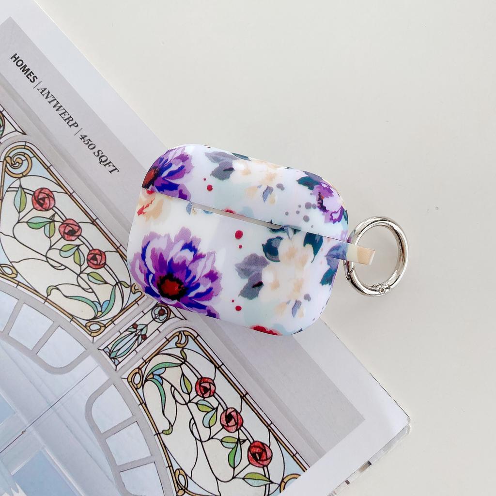 Applicable AirPods Earphone Case Silicone Guochao Chinese Style Flower Female Apple Bluetooth Earphone Case