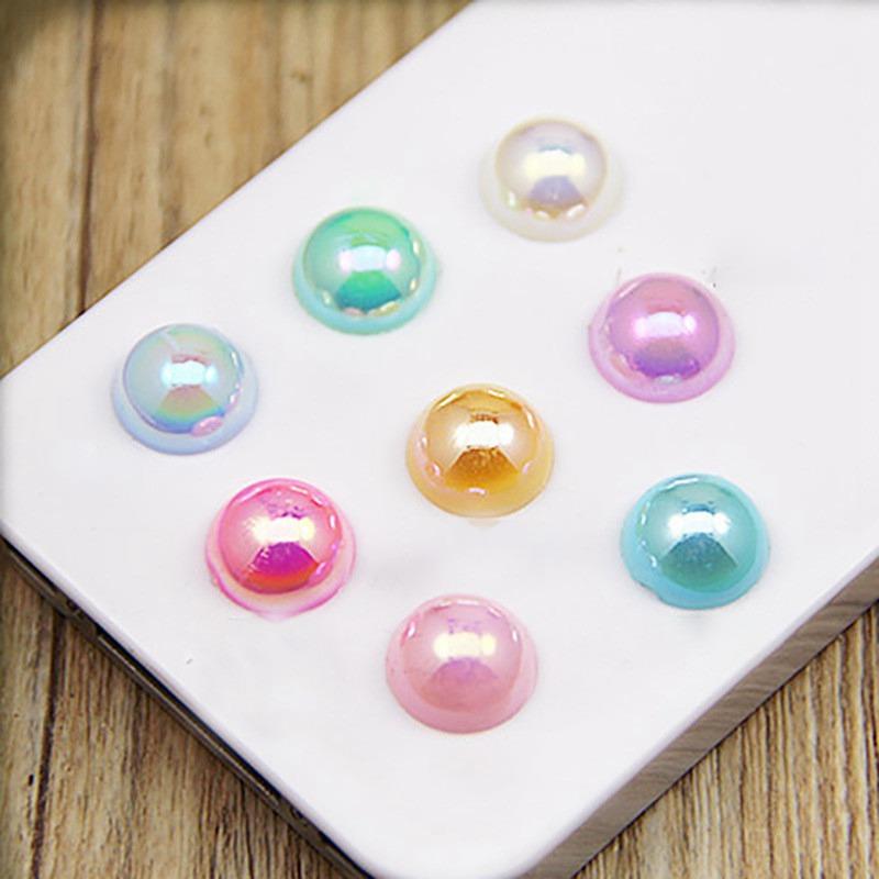 Beads Flat Scrapbook DIY Clothing Accessories Jewelry Imitation Pearl Back Cabo Nail Art Half Round