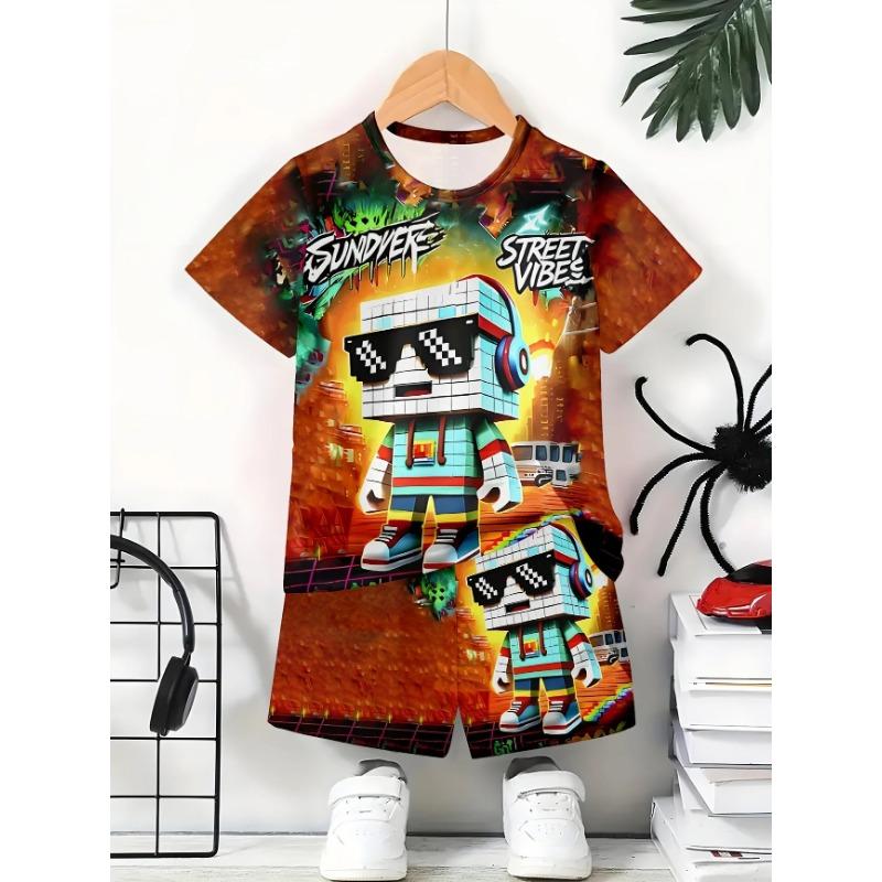 New children's clothing set, casual, comfortable and breathable for home use