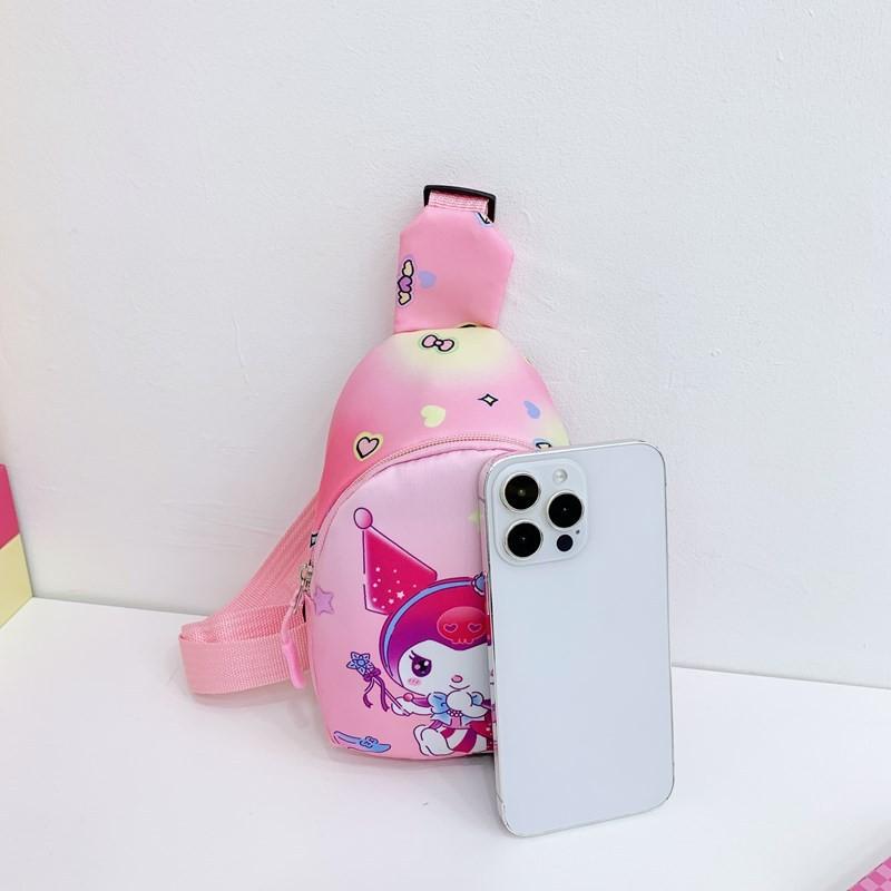Kuromi Cartoon Kids Coin Wallet With Polyester Lining For Daily School Use