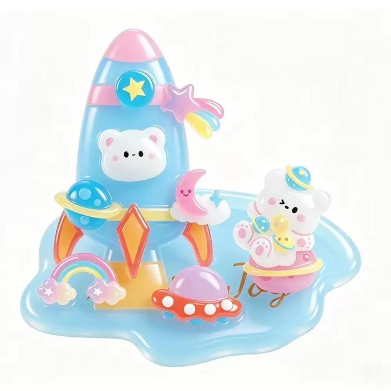 3D Crystal Stickers Fun Stacking Series Children's Toys Exchange Stickers Cute Relief Stickers School Office Supplies Stationery