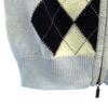 Pringle of Scotland wool Argyle Pattern Knit jacket S Blue Women Used