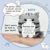 Positive crochet cat kits, mini cute hand-knitted animals, emotional support gifts, great gifts for pet lovers and crochet lover