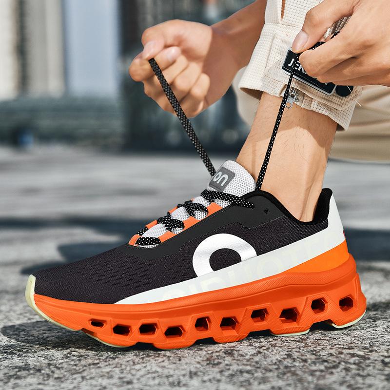 2025 men's trend sports shoes monster shoes lightweight shock absorption long distance fitness running shoes breathable