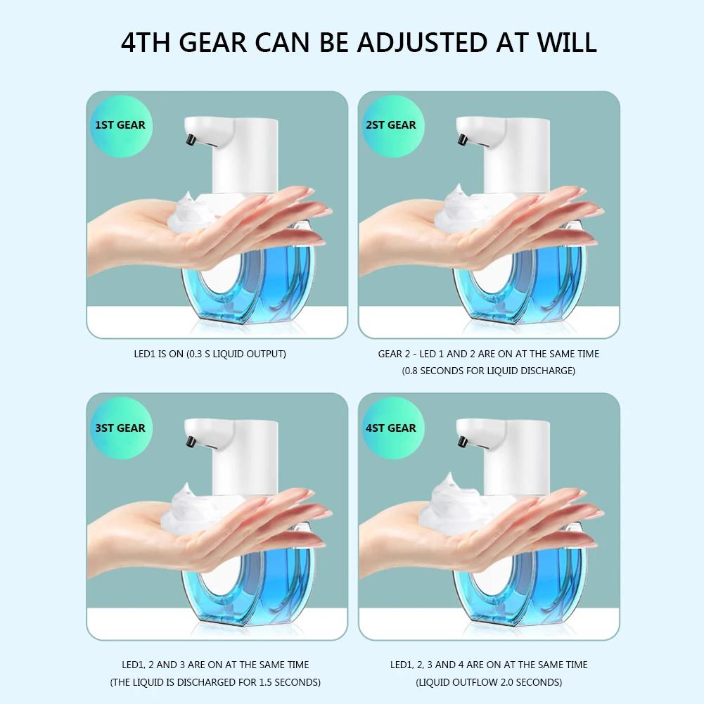 430ML Liquid Hand Soap Dispenser Pump Smart Sensor Soap Dispenser Touchless Infrared Sensor Rechargable for Bathroom Kitchen