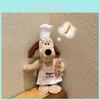 Adorable British Super Invincible Master Dog Plush Toy With Chef Hat For Birthdays