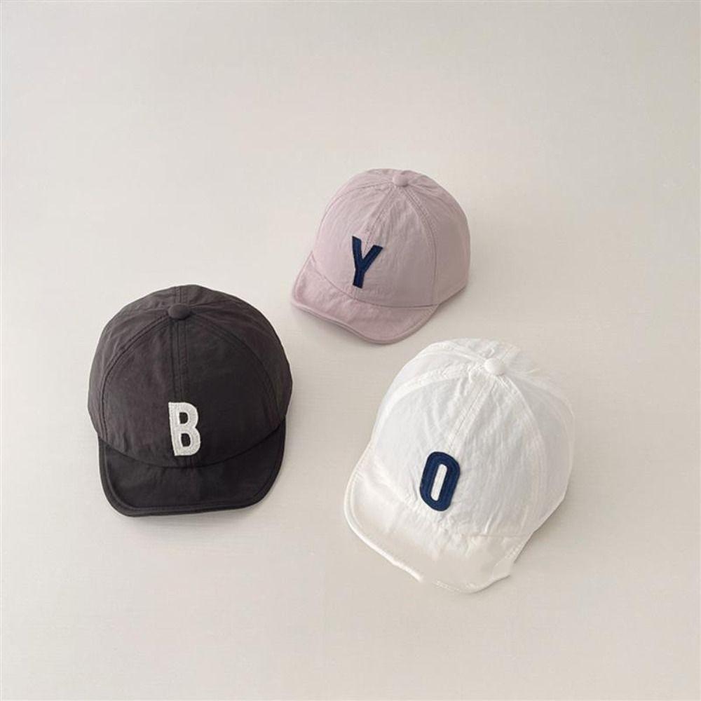 Summer Letter Baseball Cap Quick-drying Baby Sunscreen Cap Ins Children Peaked Hat  Boys Girls