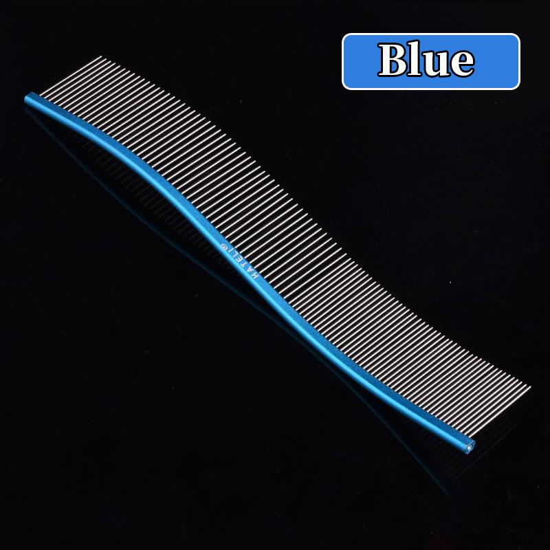 Pet S-shaped & curved Comb Professional Stainless Steel Grooming Comb Dense Sparse Teeth Dog Cat Cleaning Hair Reemoval Comb