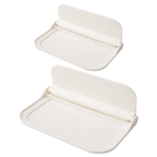 Yousheng Bathroom Storage Shelf Self-adhesive Foldable Wall-mounted Shelf Space-saving Storage Rack for Home Room