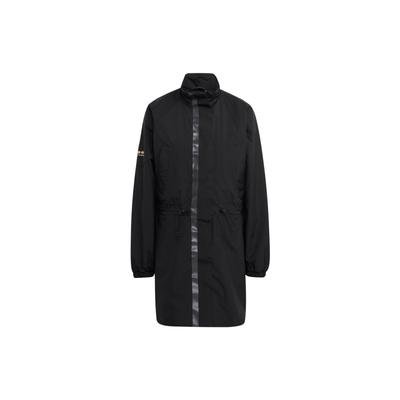 Originals Trefoil Solid Stand Collar Mid-Length Coat-Style Long Sleeve Dress Women Dress Black IA8567