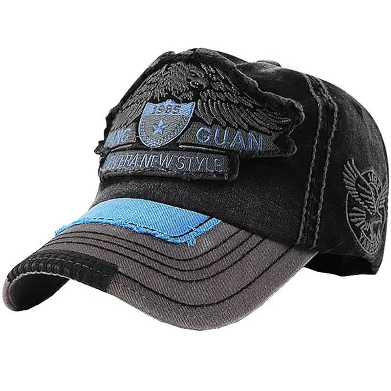 

[White Fang] eagle pattern English letters logo cap hat running outdoor men s ladies CA732 (black)