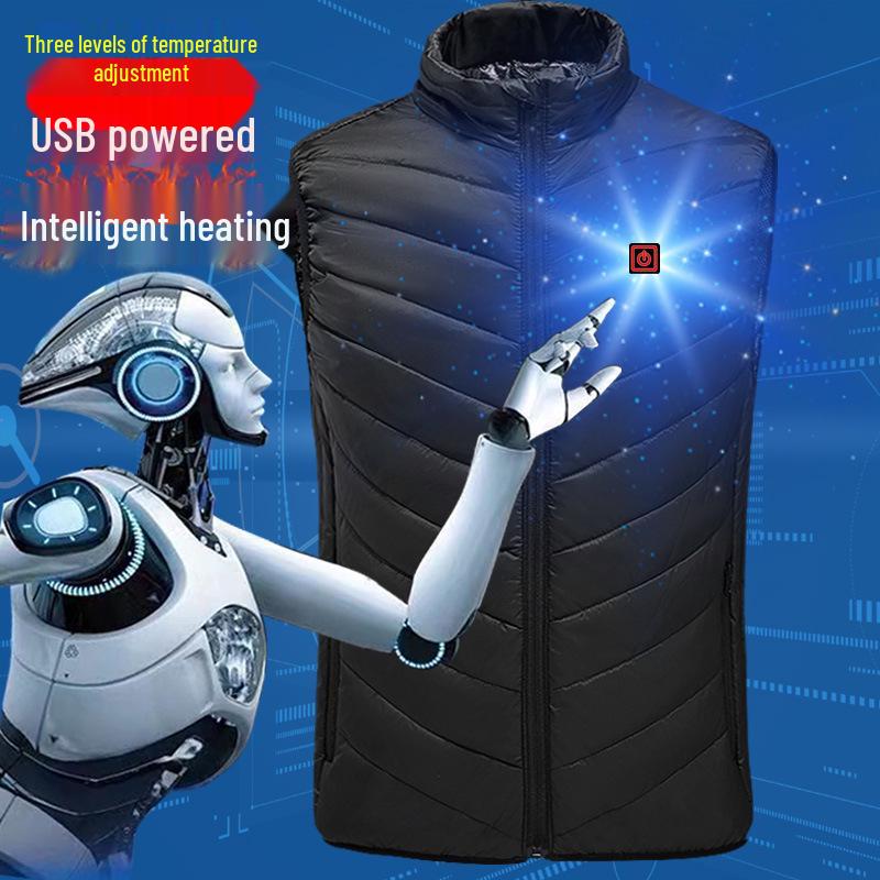 Graphene Heated Vest: Rechargeable, Unisex, Padded Electric Outerwear