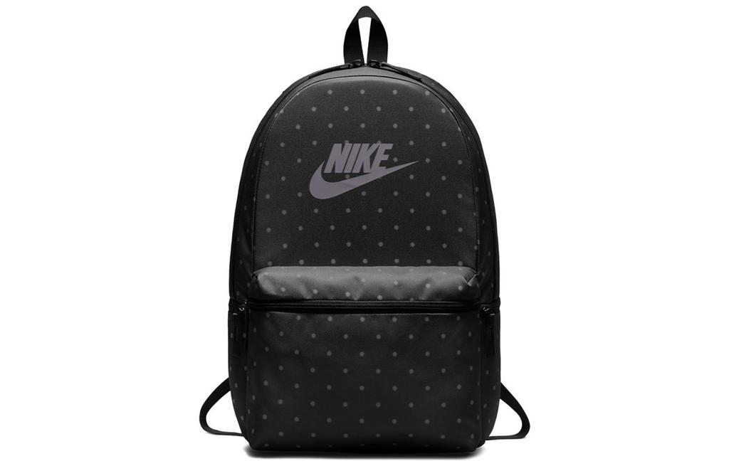 Nike Heritage Polyester Backpack Regular Unisex Black Gray BA5761-011
