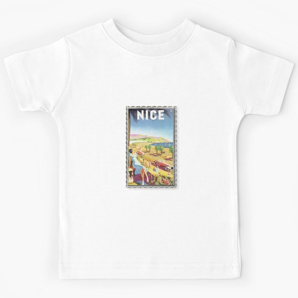 Vintage Framed Art Nice France Kids T-Shirt 150