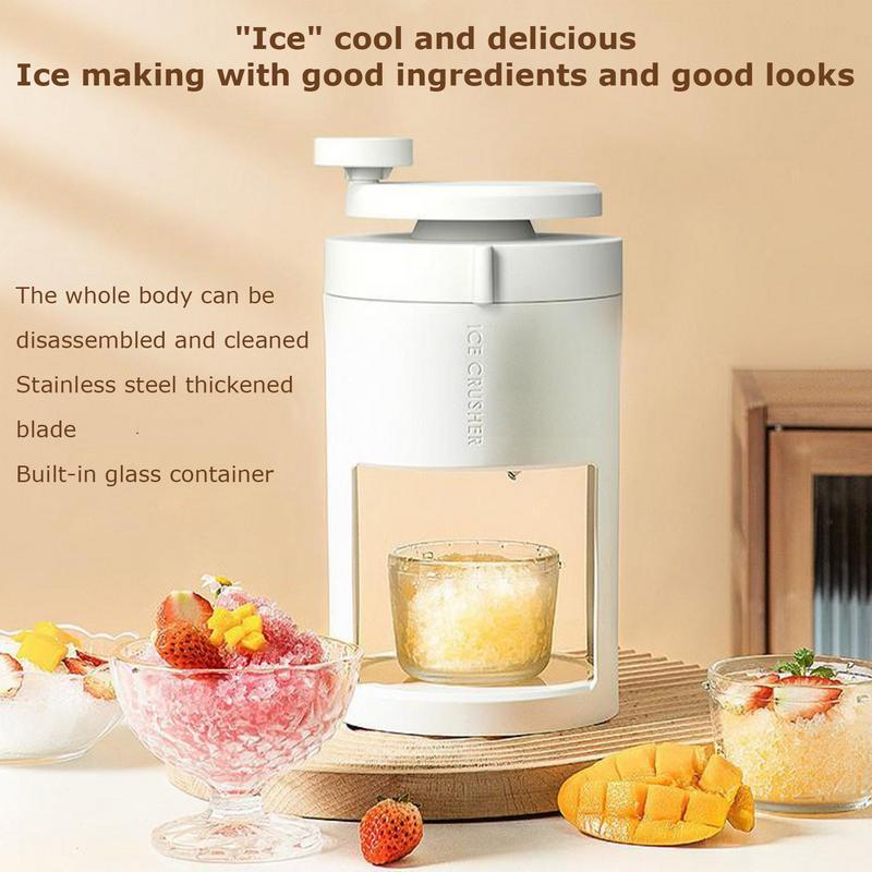 1pcs Creative Shaved Ice Machine Hand-cranked Reusable Ice Broken Machine Portable Rustproof Smoothies Slushies Making Tool