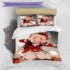 Set copripiumino 3 pezzi (1*Copripiumino + 2*Federe, Senza Nucleo), Set Biancheria da Letto con Stampa Genshin Impact, Decorazione per Camera da Letto, Stagione Unica, Regalo di Compleanno