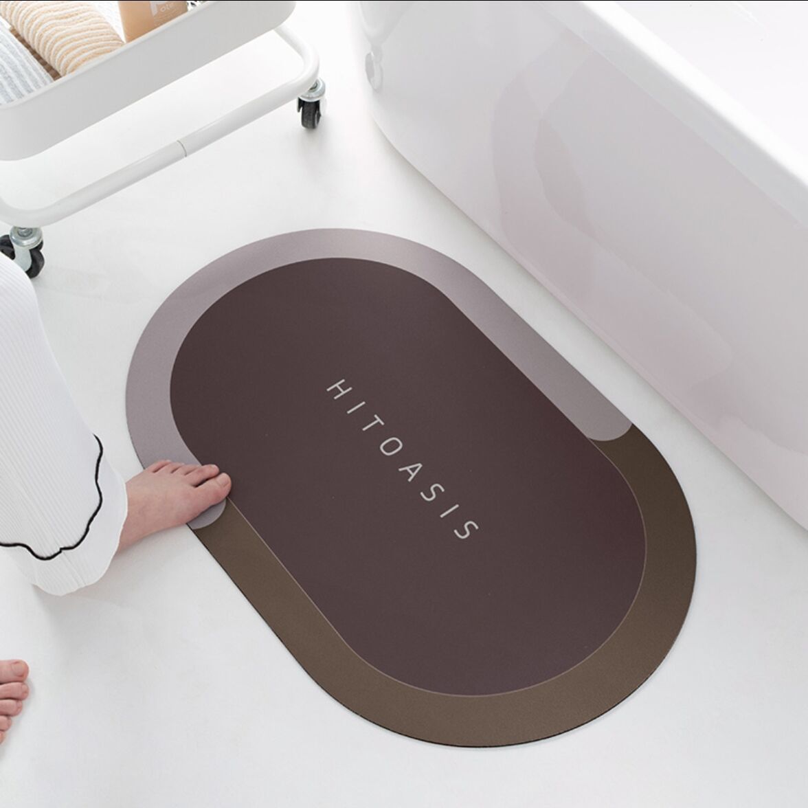 

Диатомовый коврик для впитывания грязи, нескользящий износостойкий коврик для ванной комнаты, туалета 40cmx60cm