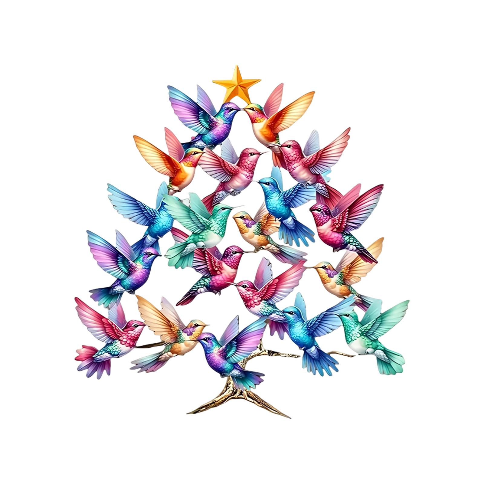 

2D Плоские Рождественские Украшения, Украшения для Рождественской Елки, Двусторонние Акриловые Накладные Украшения, Рождественские Украшения One Size