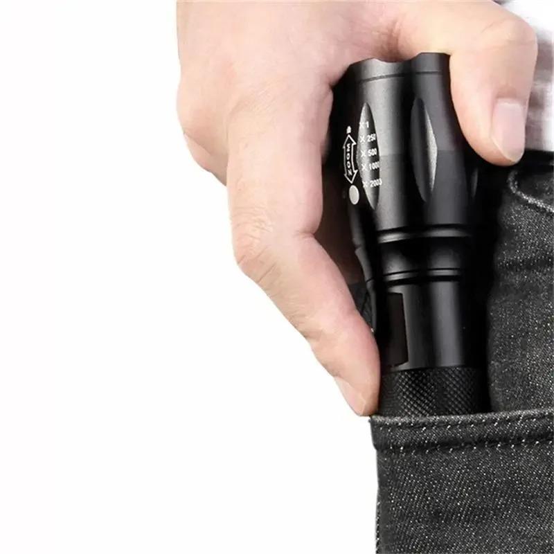 T6 Strong Light Flashlight LED Aluminum Alloy Telescopic Zoom Charging Edition Outdoor Searchlight Remote Control Flashlight