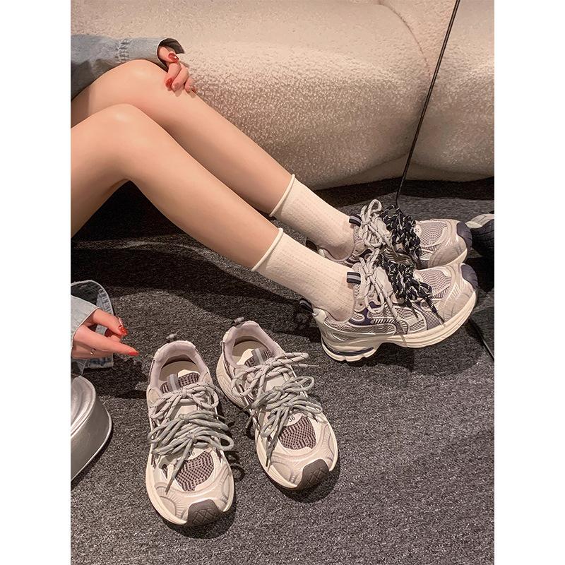 Balao Thick-soled Mesh Breathable Father and Daughter 2025 New Small Man Taller and Thinner Versatile Casual Sports Shoes