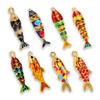 Luxury Enamel Koi Fish Pendant Necklace with Movable Stainless Steel Accents
