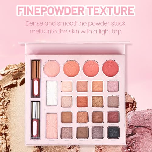Eyeshadow Palette Makeup 24 Color North Meiji Cosmetic - Women Girls Teens Halloween Party Travel Everyday Use