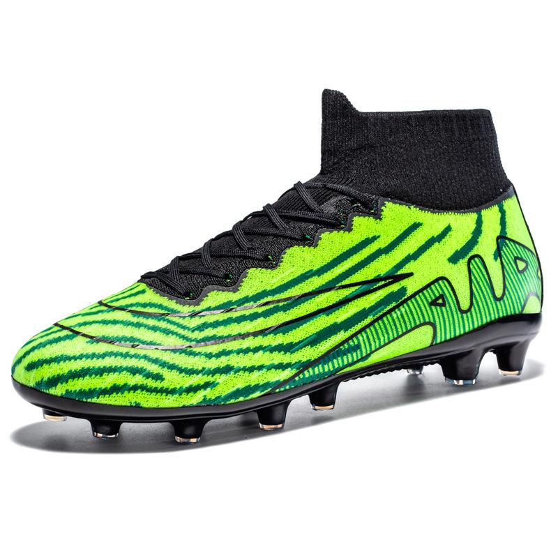 

Новые футбольные бутсы, мужские высокие шипы, нескользящие соревновательные бутсы для искусственной травы, спортивные носки 45