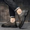 Fashion British Style Men's Workwear Shoes Versatile High-quality Leather Casual Shoes Anti Slip Wear-resistant Men's Business Shoes