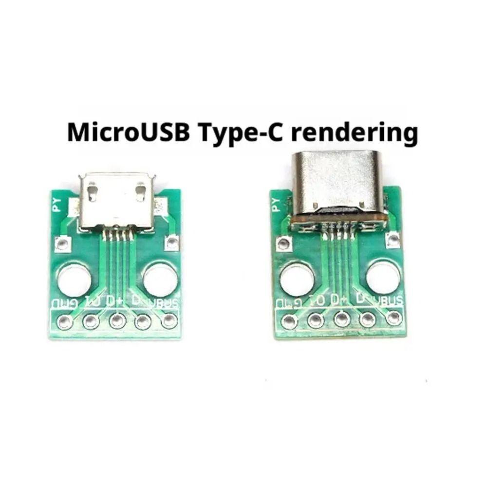 DIY Modification Mini USB to Type-C Connector Charging Port Adapter Board Electronics