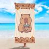 Capybara Print Quick Dry Sun Protection Beach Blanket Towel Windproof Anti-Sand Soft Skin Friendly Multi-Size for Swimming Pool