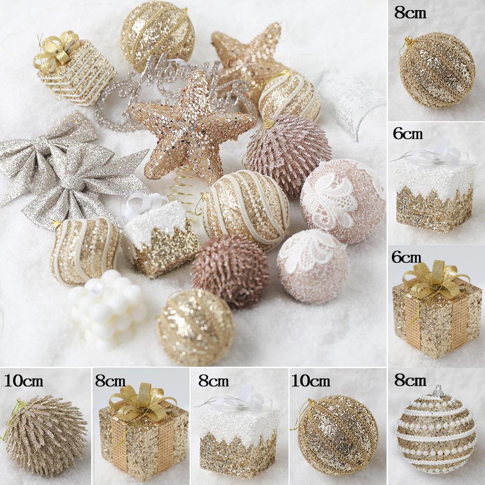 Painted Foam Christmas Tree Hanging Ball Decoration