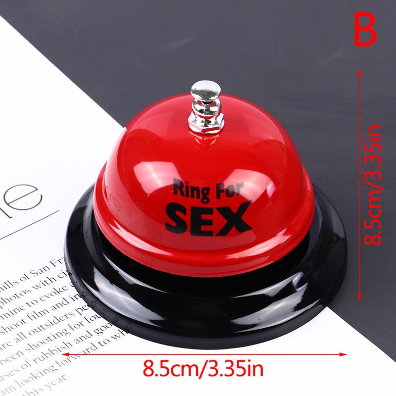 Red Metal Bell with Ring In Hand Manual Rattle Sex for Ring Party Decoration