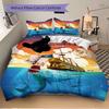 Mermaid Adventure Print 3Pcs Bedding Setduvet Cover With 2 Bedropillowcase Home Birthday Gift