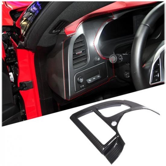 ABS Carbon Car Driver's Side Air Vent Trim Frame Cover For 2014- Corvette C7
