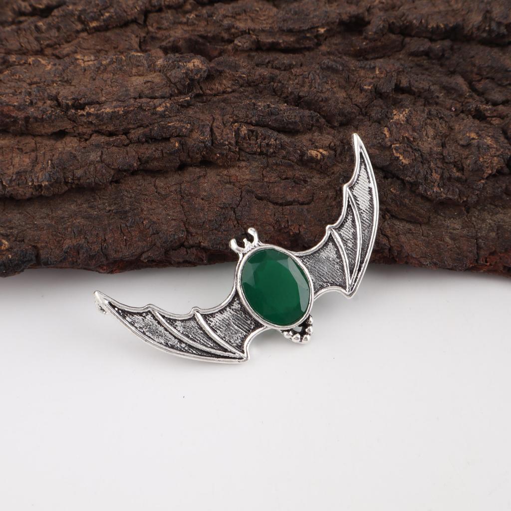 Bijuterii cu Piatră Prețioasă Onix Verde, Pandantiv din Argint Sterlin 925 Masiv, Pandantiv Argint Superb Făcut Manual Pentru Cadou de Nuntă