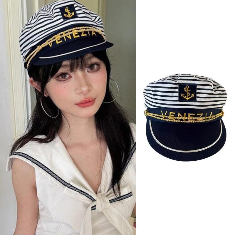 Adjustable Sea Captain Hat Sailors Hat Unisex Maritime Hat Stylish Seafaring Hat Costume Accessory Unisex