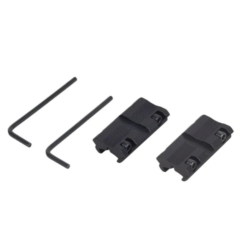 Weaver Picatinny Adapter 11mm Dovetail 2Pcs CNC Aluminum Mount Base 9.5mm-10mm Mini Clamp Red Dot Sight Converter