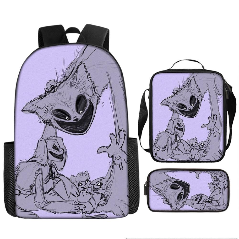 Deformed zoo primary school third and fourth grade light weight reduction backpack zoonomaly student lunch bag pencil case