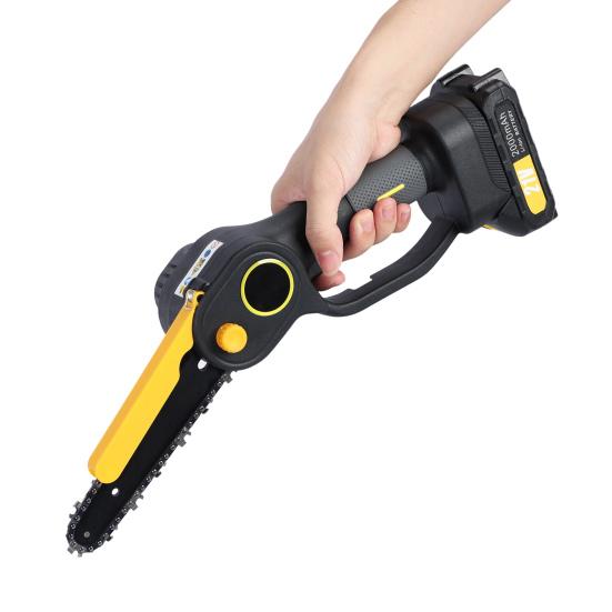 2-in-1 Cordless Pole Saw & Mini Chainsaw, Brushless Electric Chain Saw with 2 x 2.0Ah Battery, 4.9-7.5ft Adjustable Pole Saw for Tree Pruning