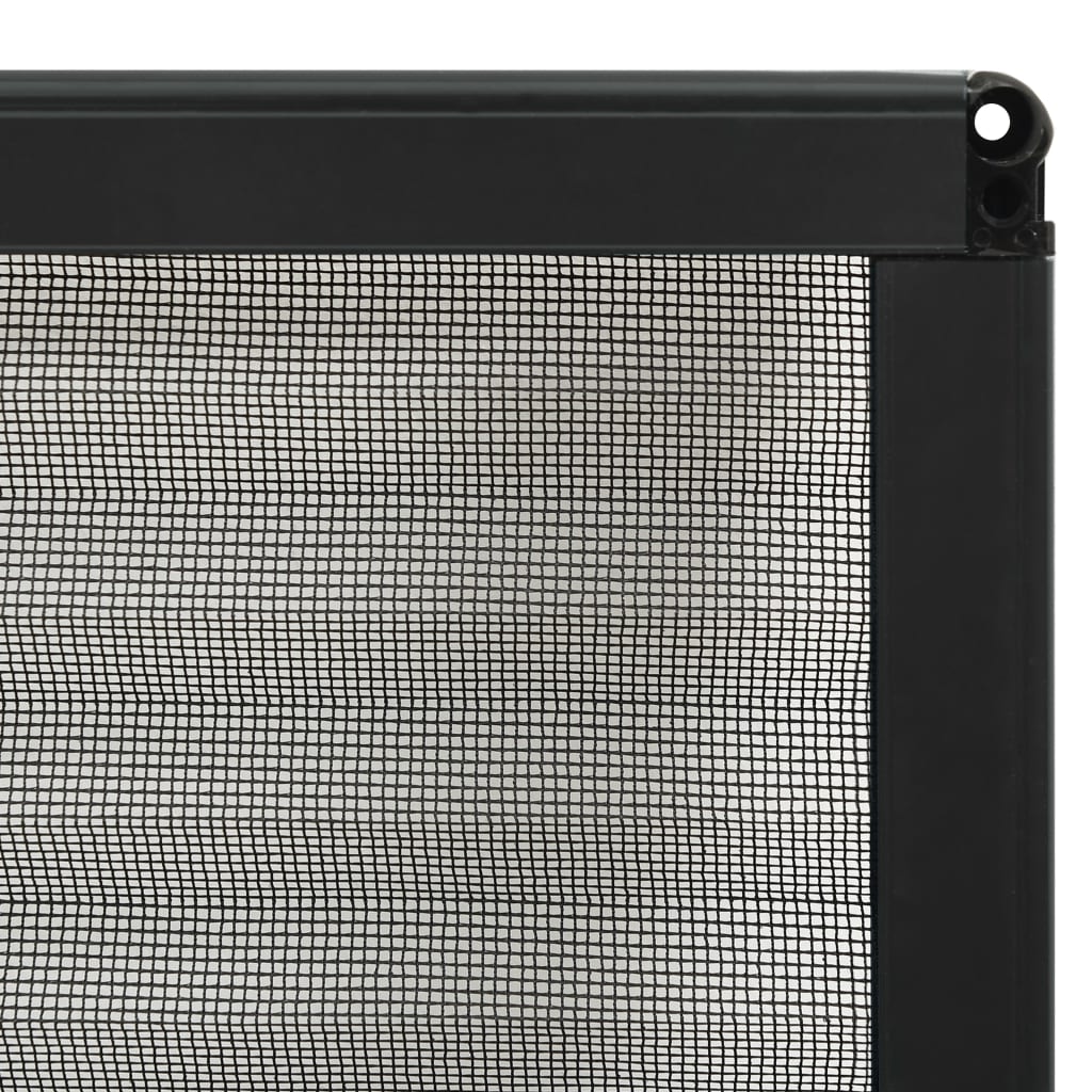 Vidaxl Pleated Window Mosquito Net, Aluminum, Anthracite, 80X100 Cm