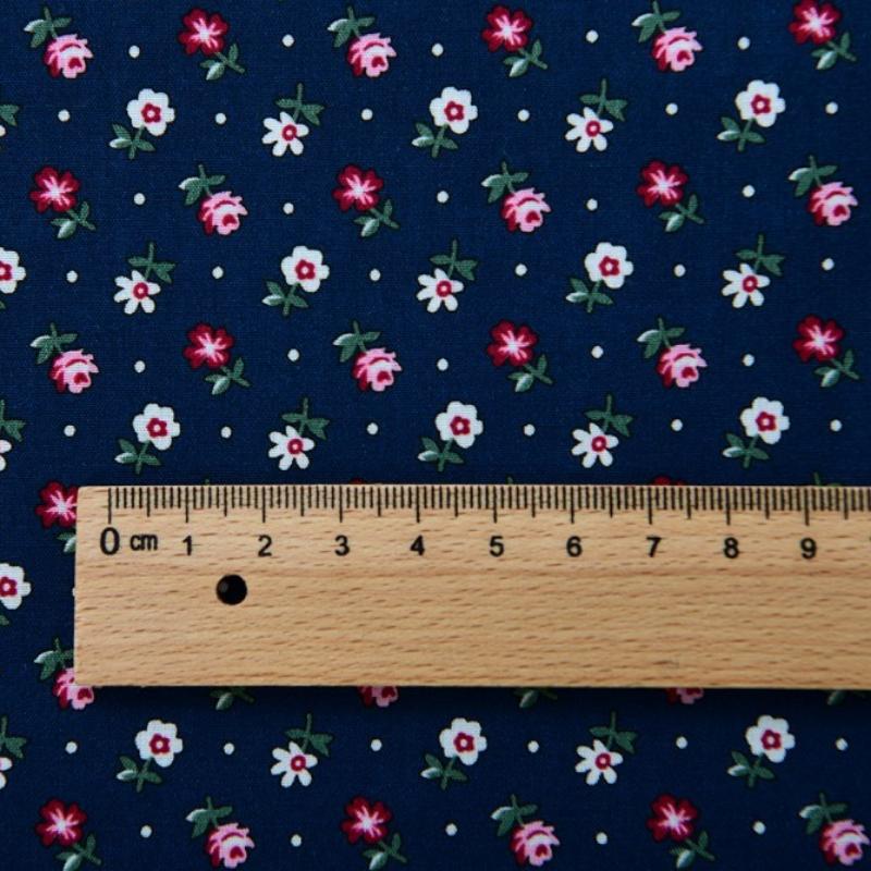 Classics Pastoral Floral Poplin Cotton Fabric DIY Children's Wear Cloth Make Bedding Quilt Decoration Home Sewing Cloth